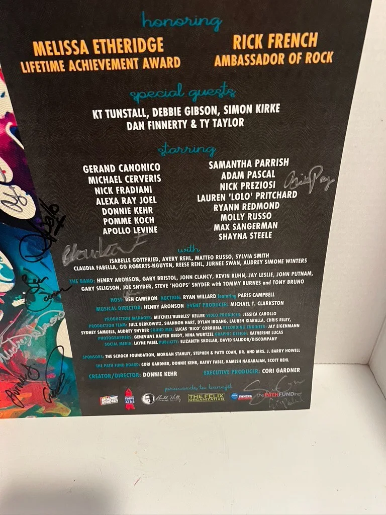 Rockers on Broadway 30th Anniversary HAND SIGNED 14x22 Window Card, image 3