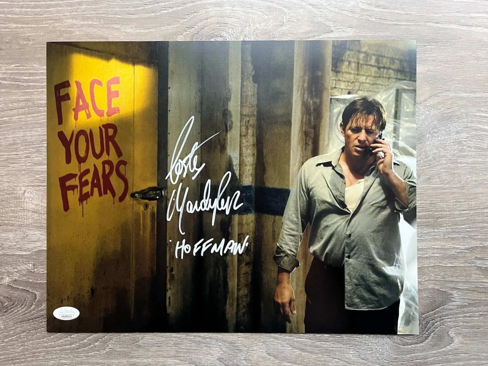 Costas Mandylor — Costas Mandylor Signed Saw 11x14 Photo JSA COA Detective Hoffman Jigsaw Horror, image 2