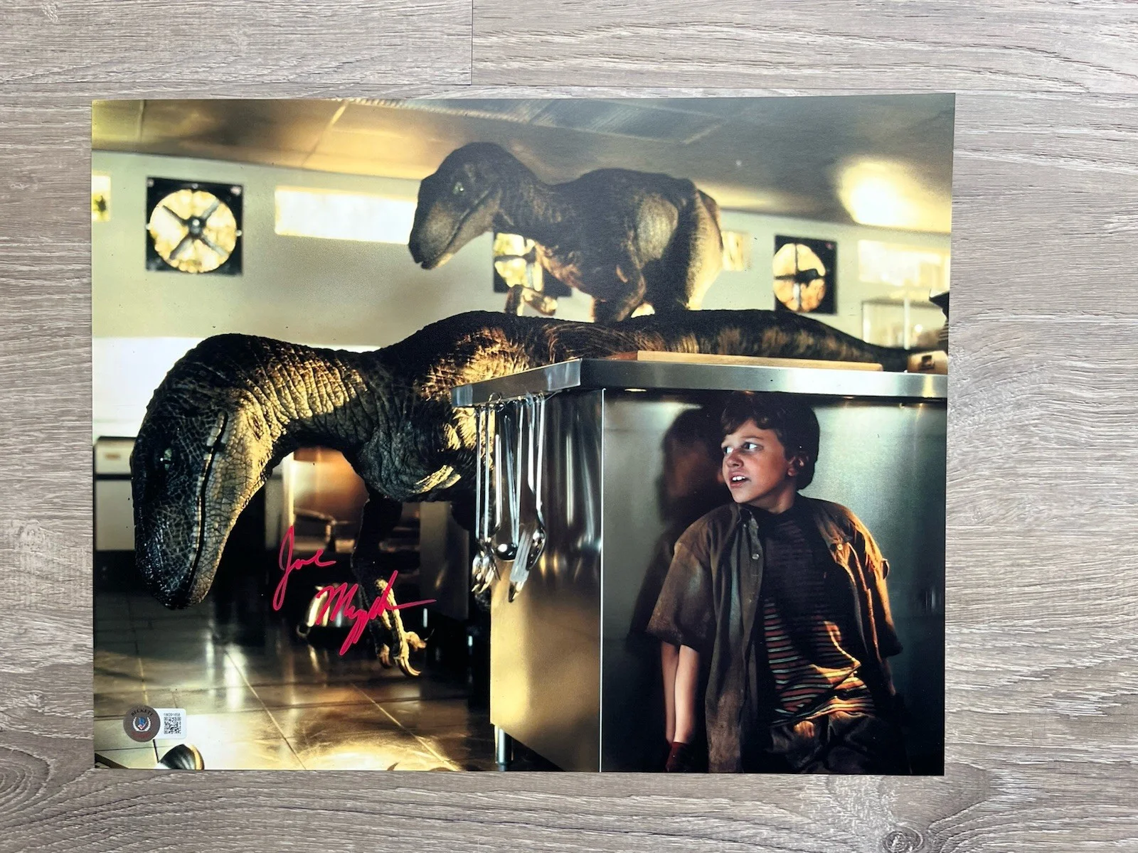 Joseph Mazzello — Joseph Mazzello Signed Jurassic Park 11x14 Photo Beckett COA Tim Murphy, image 2