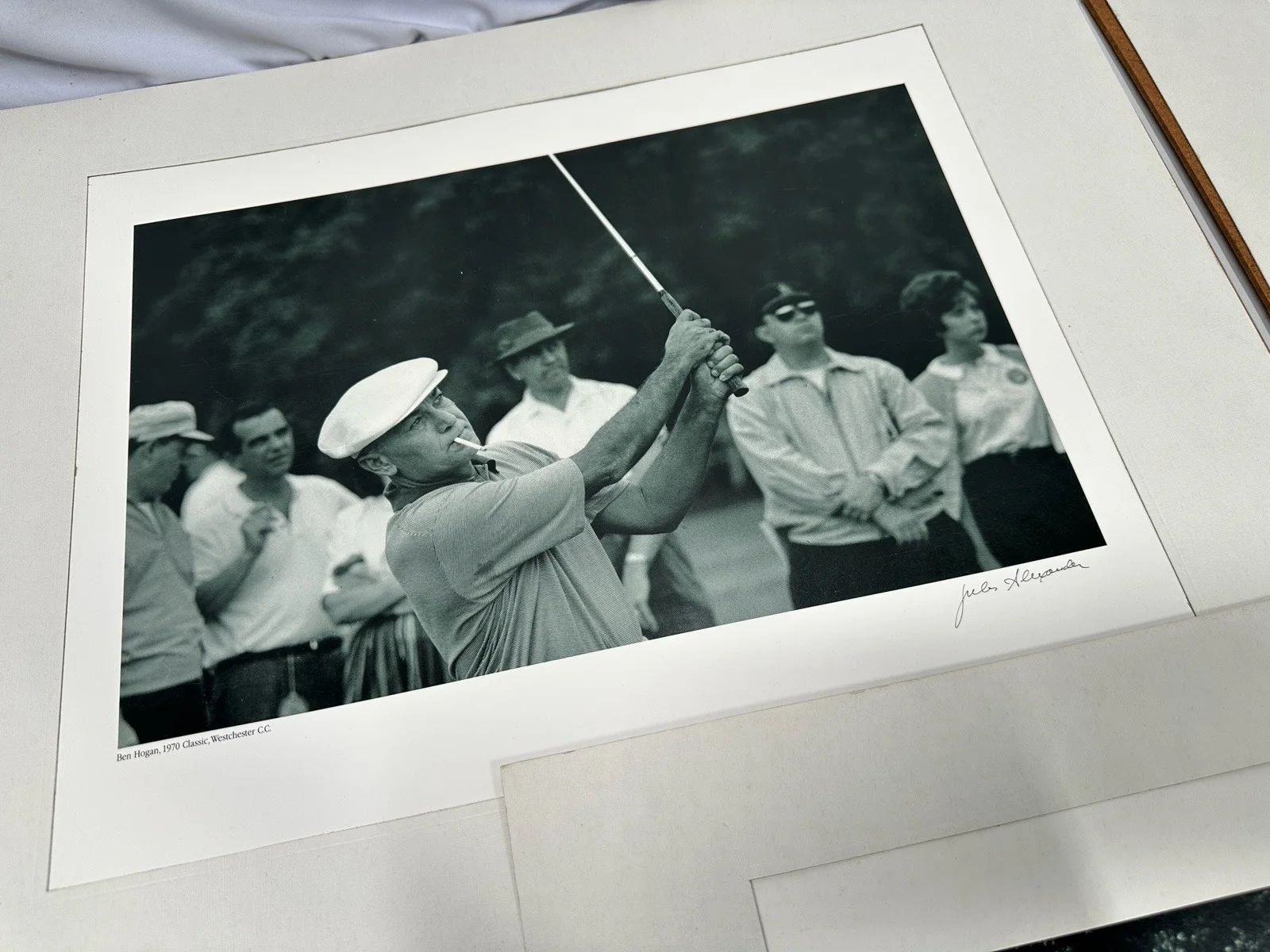 JULES ALEXANDER SIGNED BLACK AND WHITE PHOTOGRAPH- BEN HOGAN, image 3
