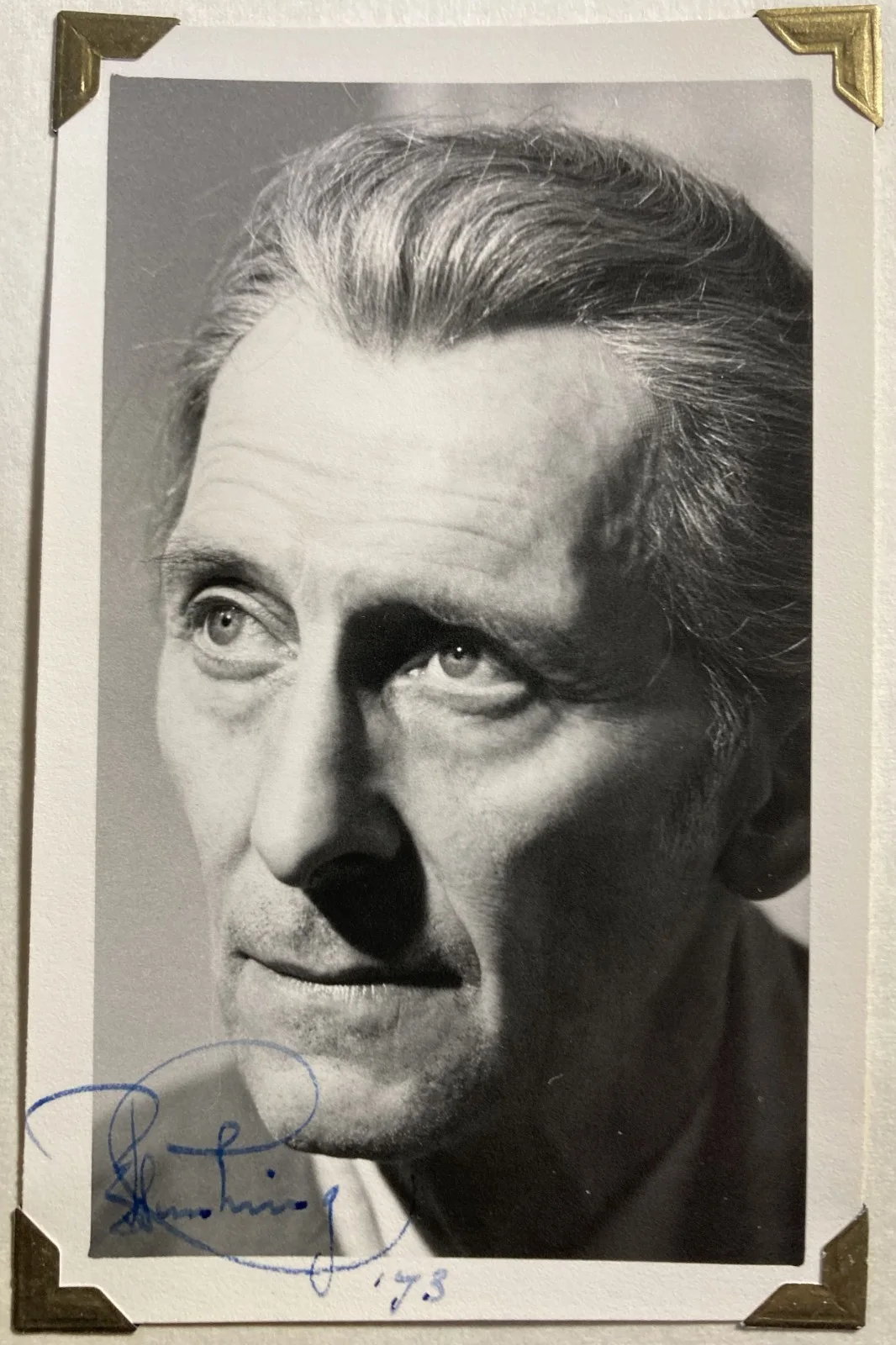 Peter Cushing — PETER CUSHING-Signed photo-Actor: Frankenstein, Dracula, STAR WARS-1973-Vintage, image 2