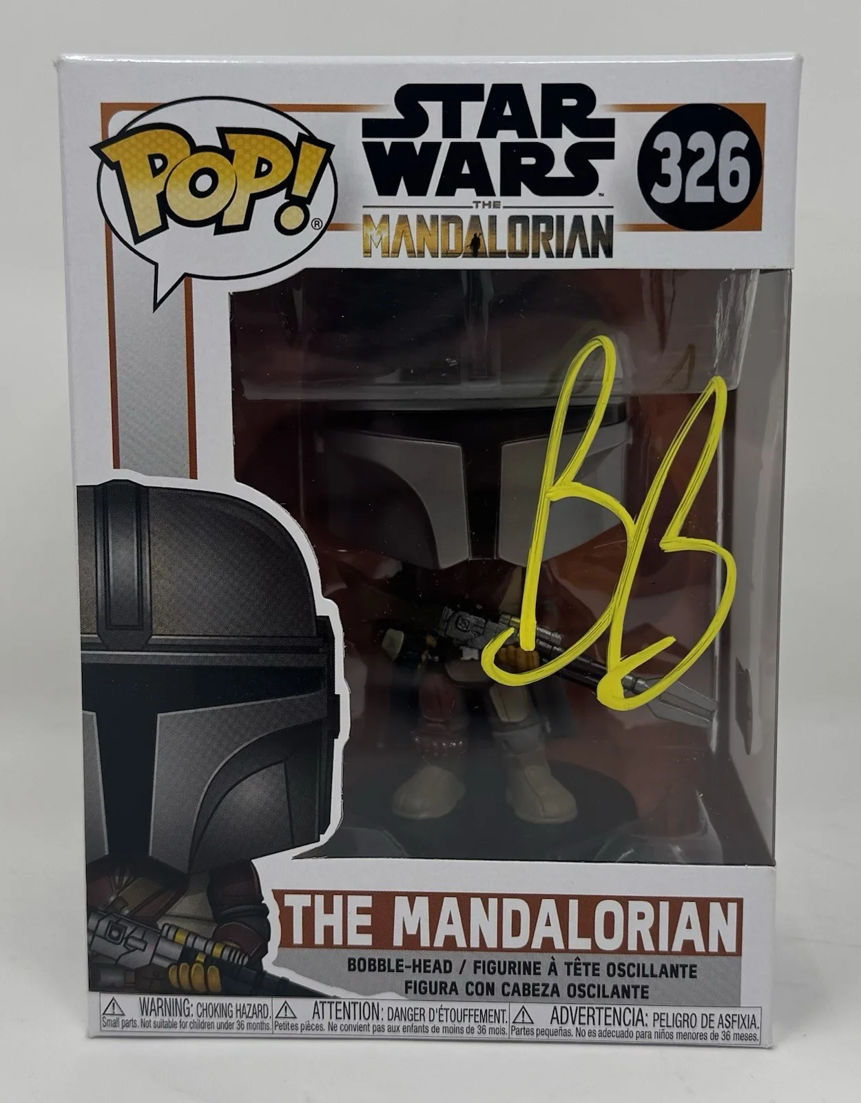 Bill Burr — Bill Burr Signed Star Wars The Mandalorian Funko Pop Migs Mayfield Beckett COA, image 2