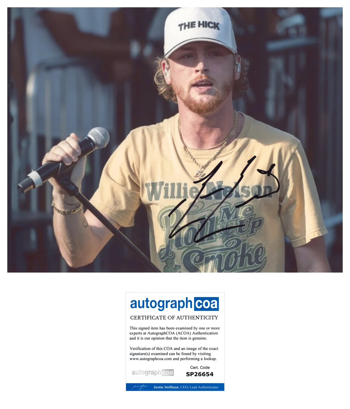BAILEY ZIMMERMAN COUNTRY STAR SIGNED AUTOGRAPH 8x10 PHOTO D w/EXACT PROOF & COA, изображение 2