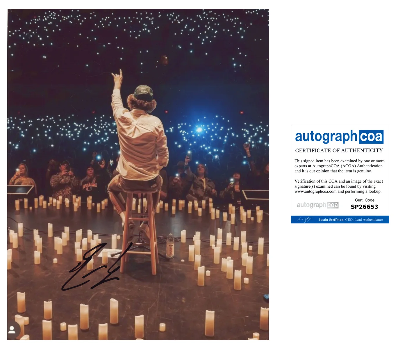 BAILEY ZIMMERMAN COUNTRY STAR SIGNED AUTOGRAPH 8x10 PHOTO C w/EXACT PROOF & COA, изображение 2