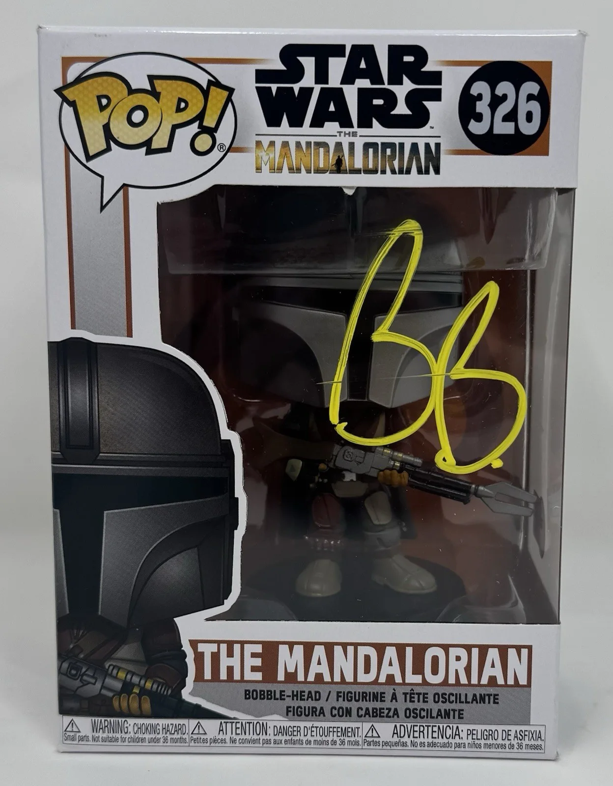 Bill Burr — Bill Burr Signed Star Wars The Mandalorian Funko Pop Migs Mayfield Beckett COA, изображение 2