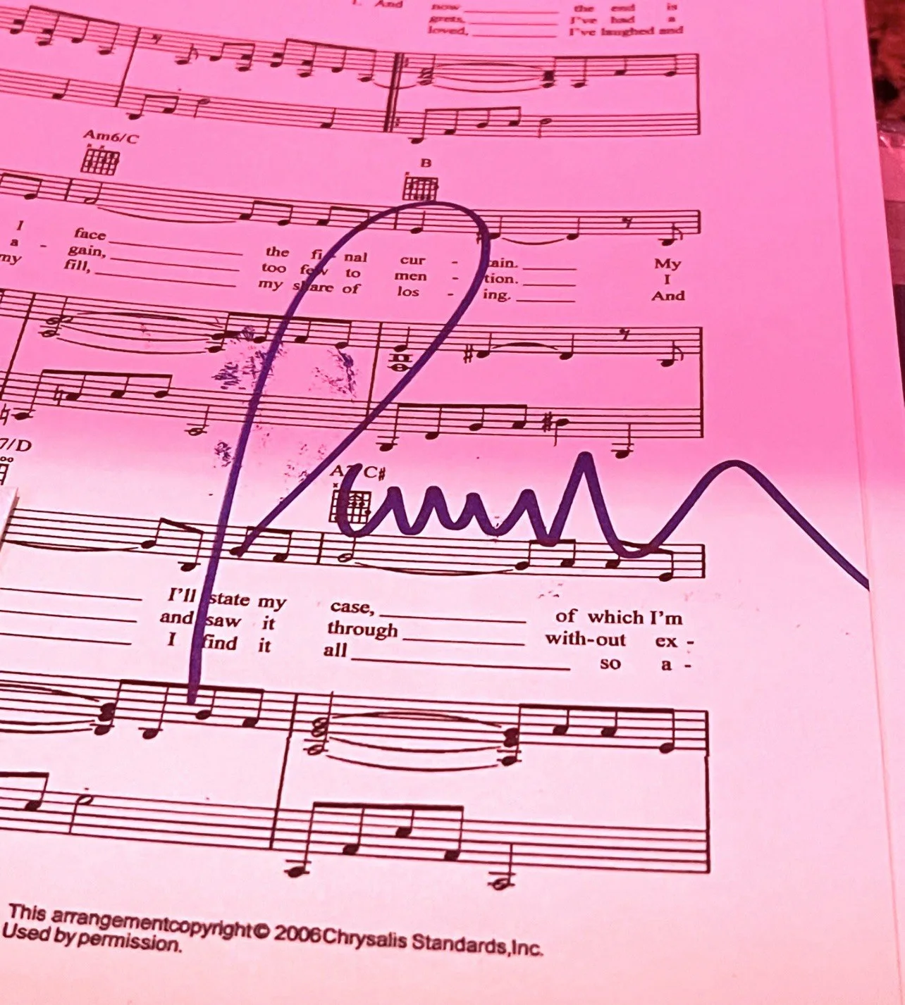 JSA COA Paul Anka Signed “MY WAY” Sheet Music, image 2