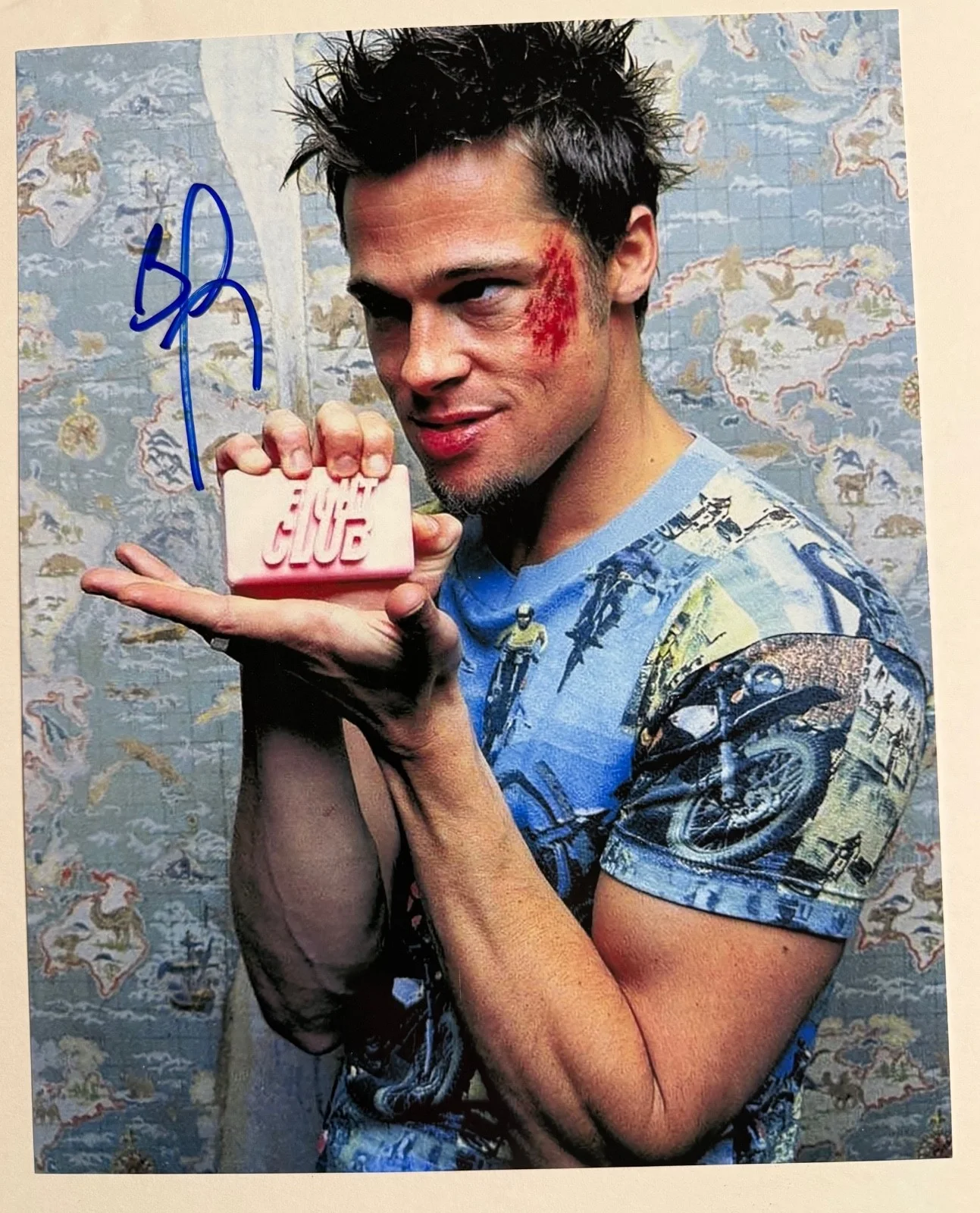 Brad Pitt — FIGHT CLUB 8x10 photo cast signed by BRAD PITT ED NORTON DAVID FINCHER & more, изображение 2