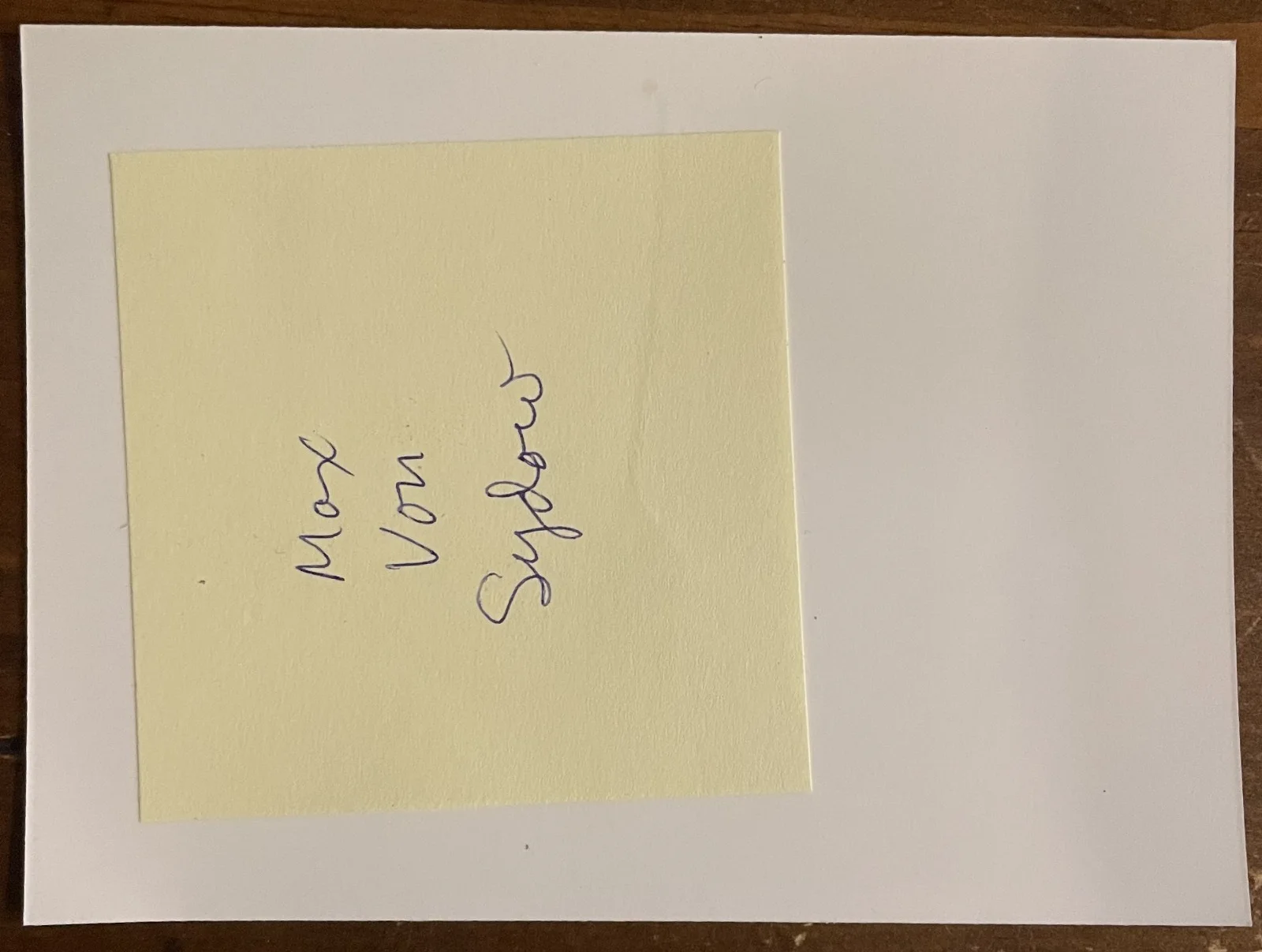 Max Von Sydow — Max Von Sydow Signed Autograph Signature 5.5x4 A Kiss Before Dying Photograph, изображение 3