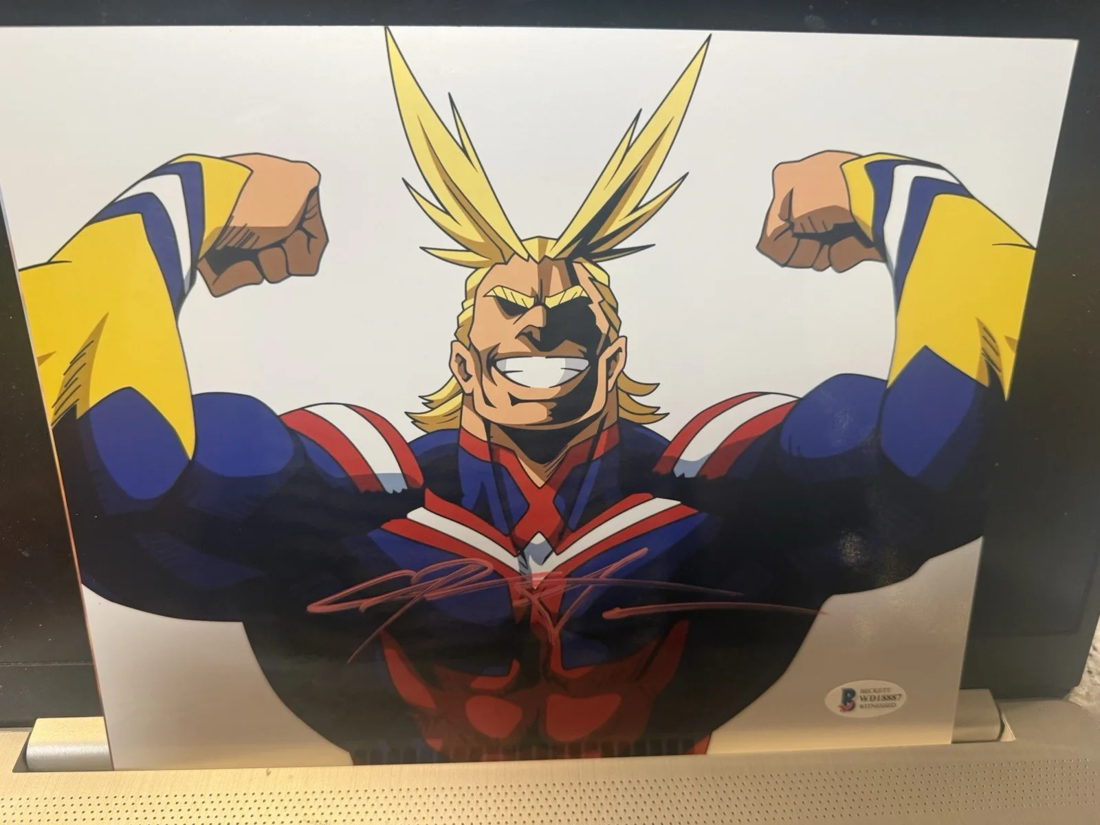 CHRIS SABAT — CHRIS SABAT SIGNED ALL MIGHT 8X10 PHOTO MY HERO ACADEMIA ANIME AUTOGRAPH BAS D2