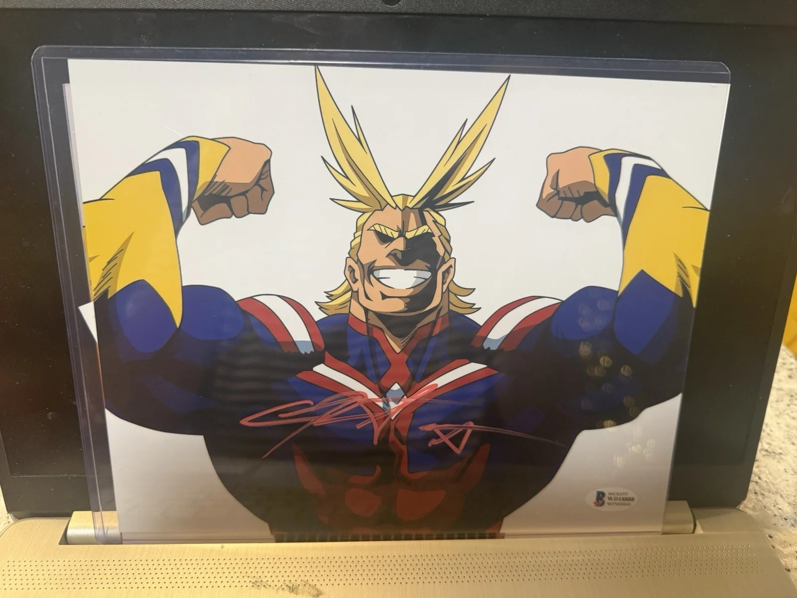 CHRIS SABAT — CHRIS SABAT SIGNED ALL MIGHT 8X10 PHOTO MY HERO ACADEMIA ANIME AUTOGRAPH BAS D1