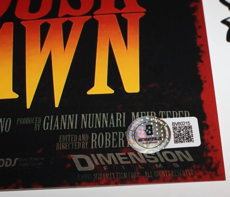 ROBERT RODRIGUEZ SIGNED 'FROM DUSK TILL DAWN' 12x18 MOVIE POSTER A BECKETT COA, image 3