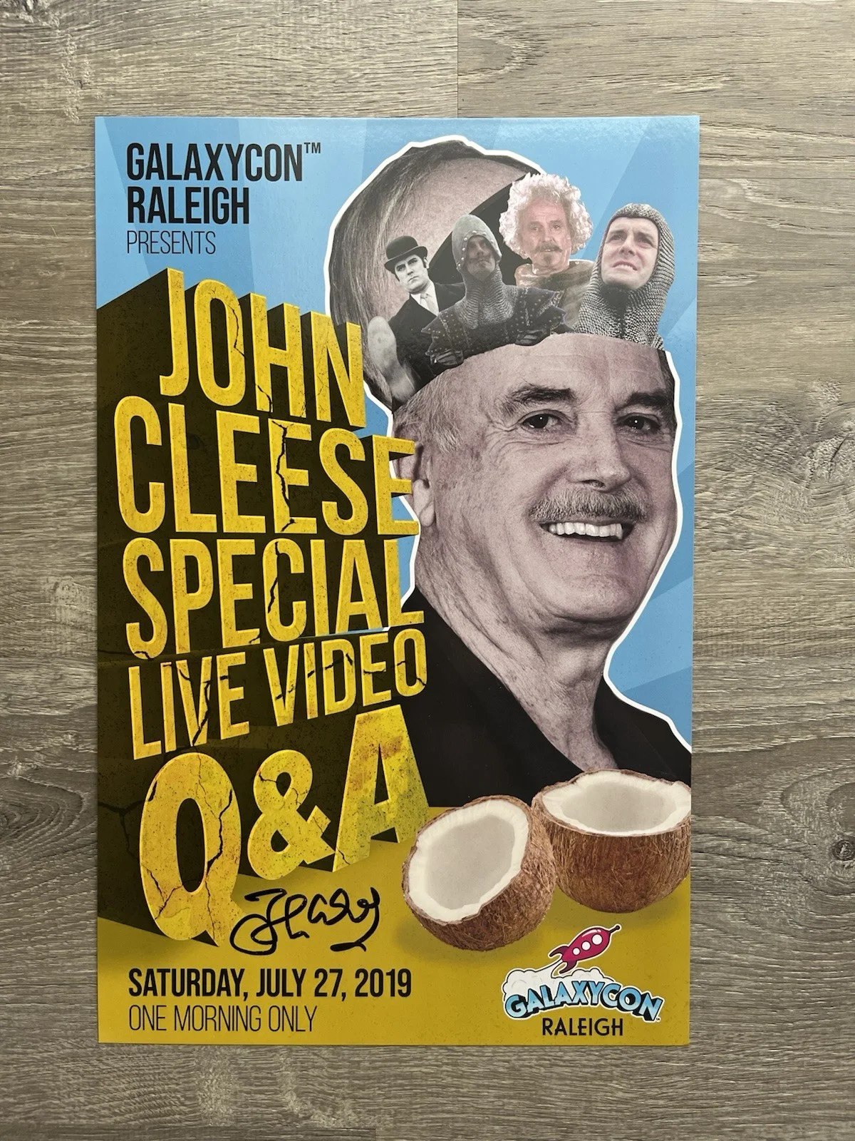 John Cleese — John Cleese Signed 11x17 Photo Beckett COA Monty Python GalaxyCon Promo Poster, image 2