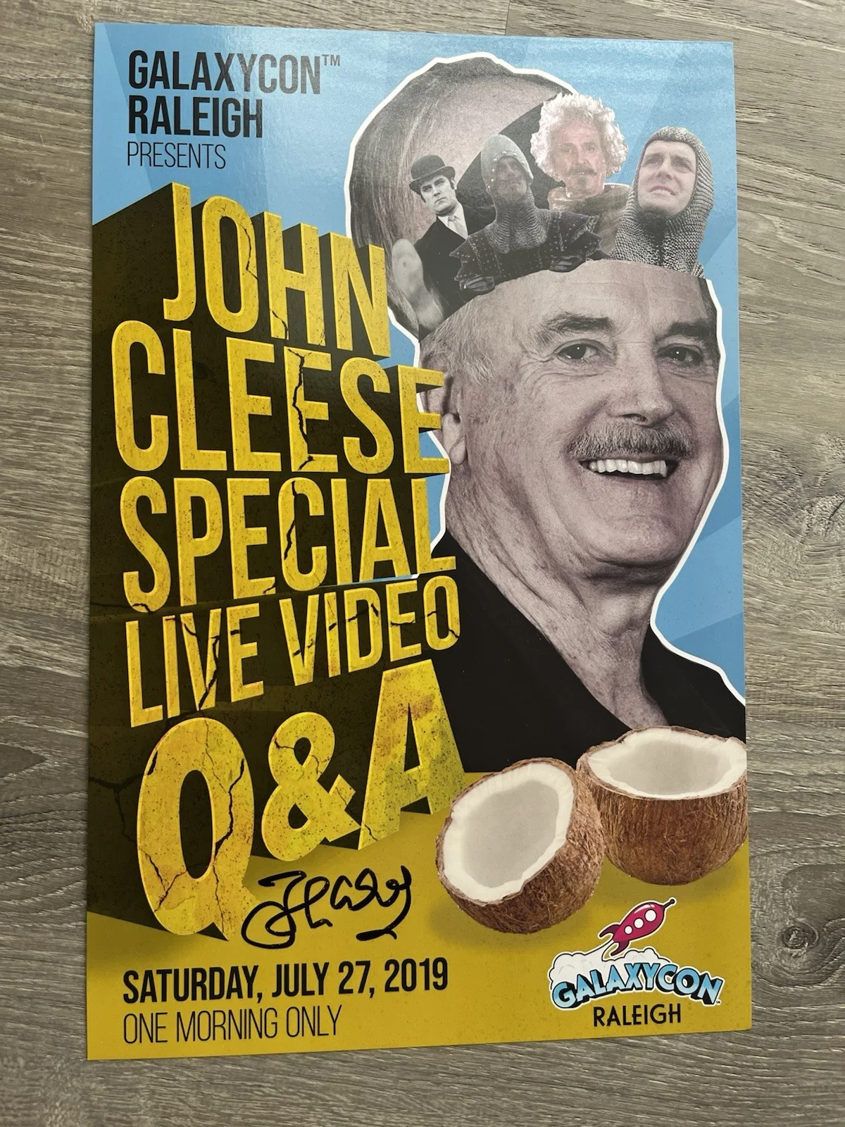 John Cleese — John Cleese Signed 11x17 Photo Beckett COA Monty Python GalaxyCon Promo Poster, image 5