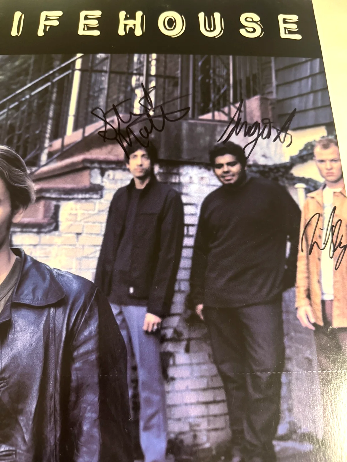 Lifehouse Signed Poster - Autographed (w/Mathis) - RARE 2000 Foam-Mounted, image 2