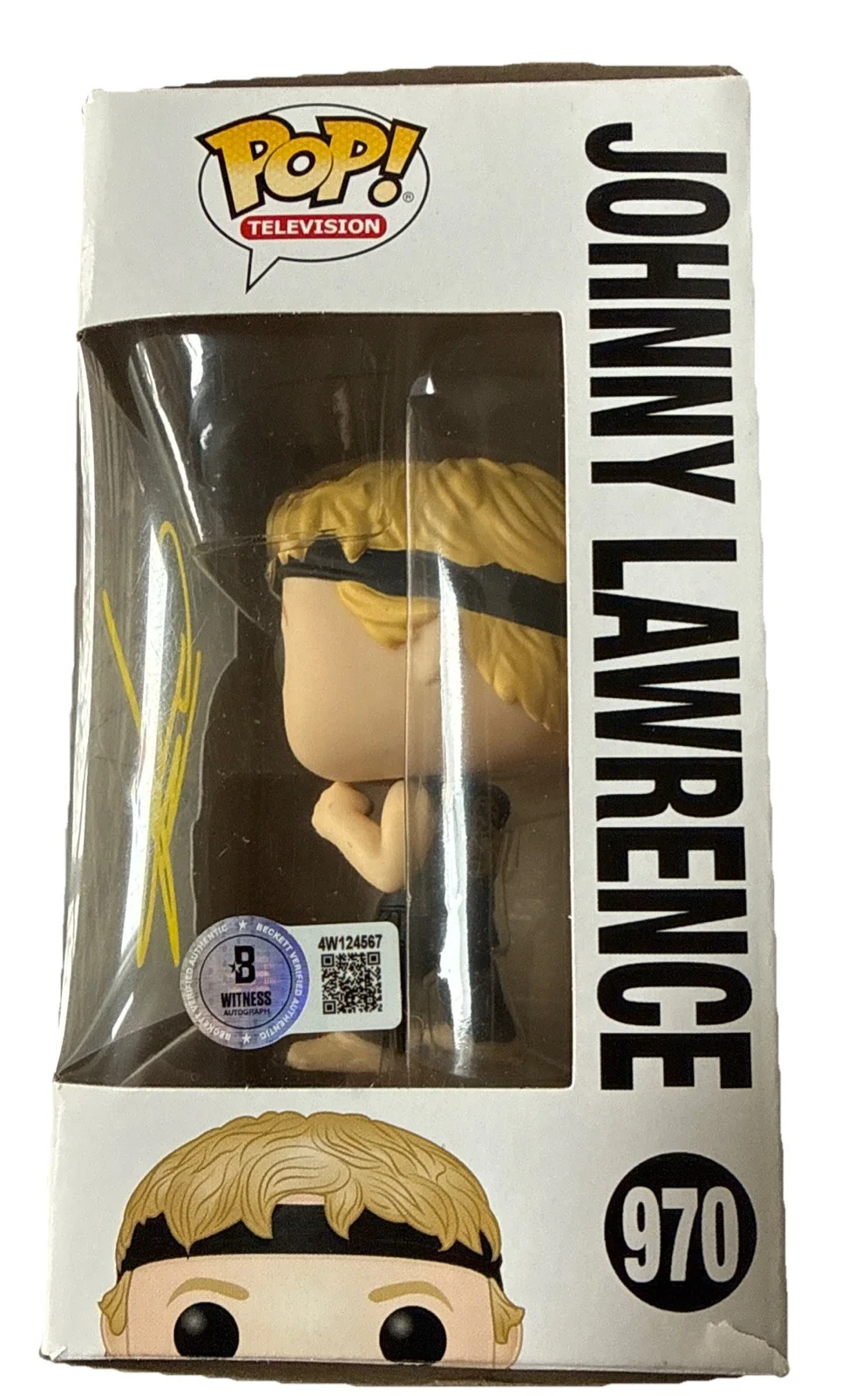 WILLIAM ZABKA signed (COBRA KAI) Johnny Lawrence Funko Pop #970 BECKETT 4W124567, изображение 2