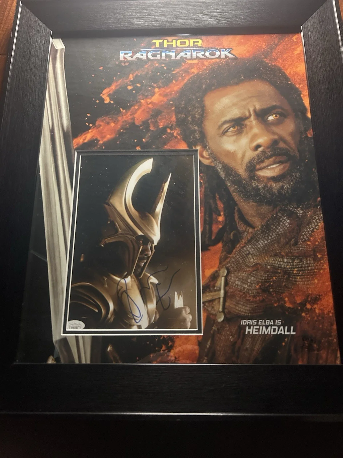 Idris Elba — Thor/Heimdall- Custom Mat and Autographed Photo by Idris Elba