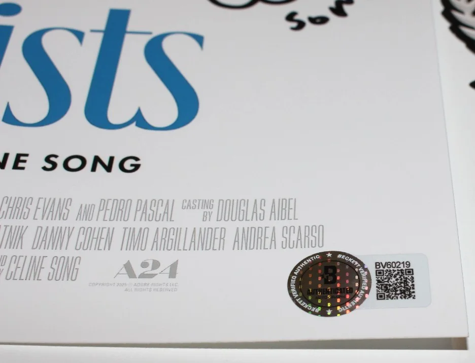 DIRECTOR CELINE SONG SIGNED THE MATERIALISTS 12x18 MOVIE POSTER BAS BECKETT COA, изображение 3
