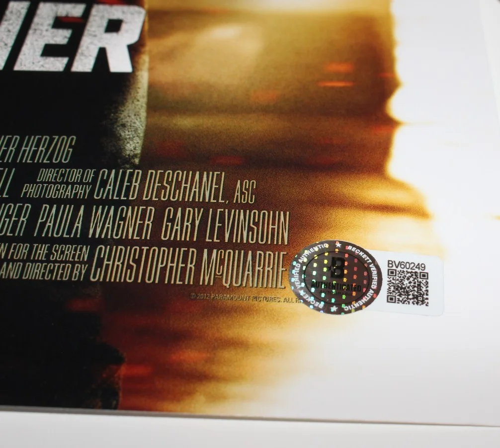 CHRISTOPHER MCQUARRIE SIGNED 'JACK REACHER' 12x18 MOVIE POSTER BECKETT BAS COA, image 4
