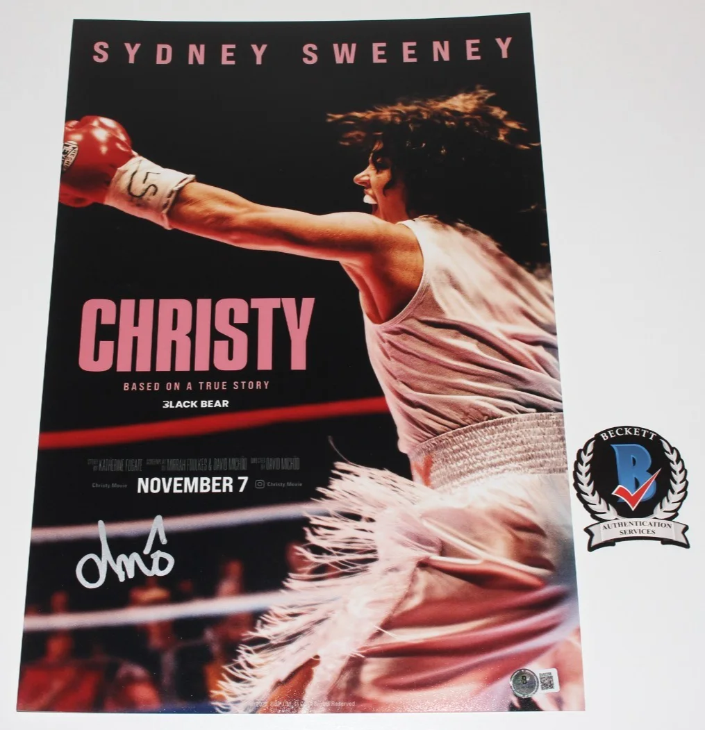 DIRECTOR DAVID MICHOD SIGNED 'CHRISTY' 12x18 MOVIE POSTER BOXING BAS BECKETT COA, изображение 2