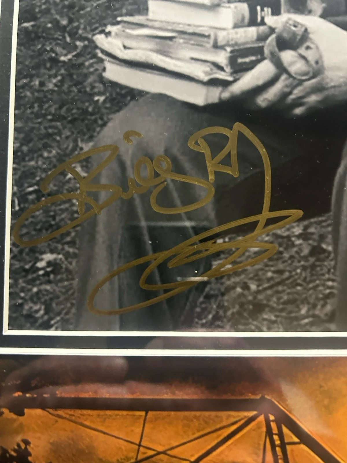 Billy Bob Thorton — Billy Bob Thornton Is Sling Blade- Custom Mat And Autographed Photo, image 2