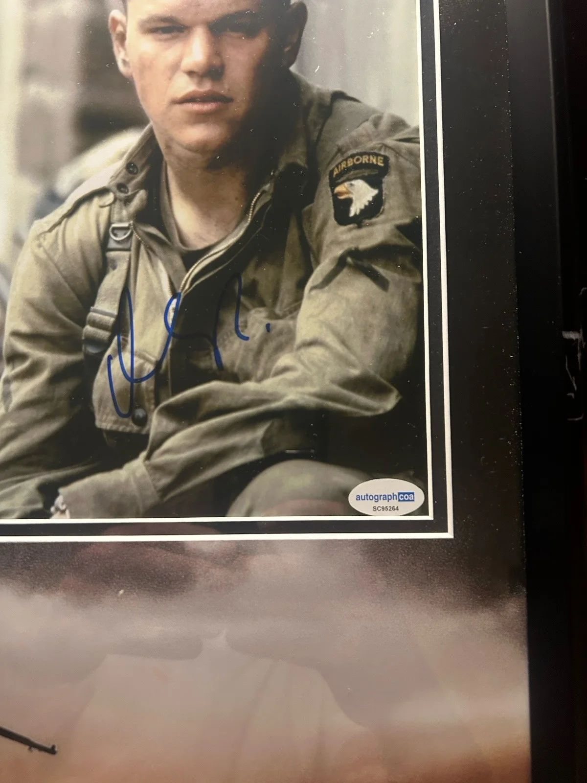 Matt Damon — Saving Private Ryan- Custom Mat And Autographed Photo By Matt Damon, image 2