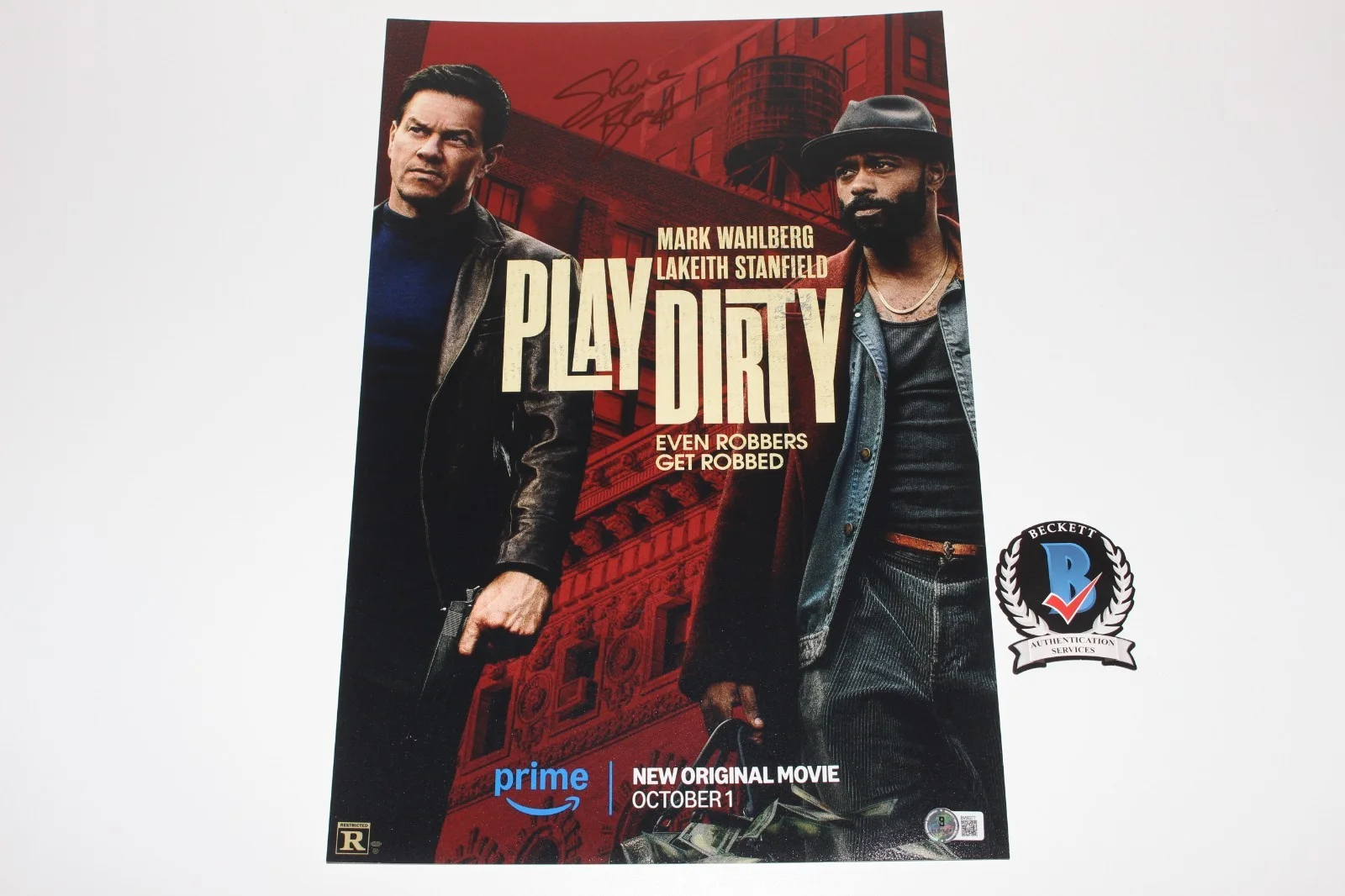 DIRECTOR SHANE BLACK SIGNED 'PLAY HARD' 12x18 MOVIE POSTER BAS BECKETT COA, изображение 4