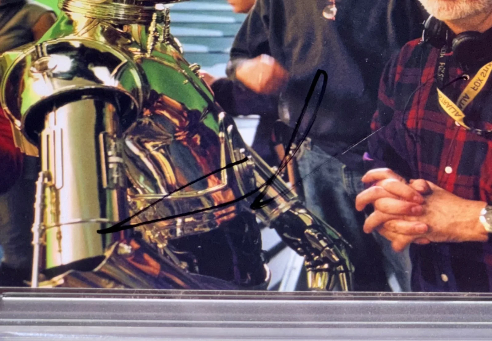 STAR WARS Signed George Lucas & Anthony Daniels C-3PO Photo Autographed 8x10 PSA, изображение 2