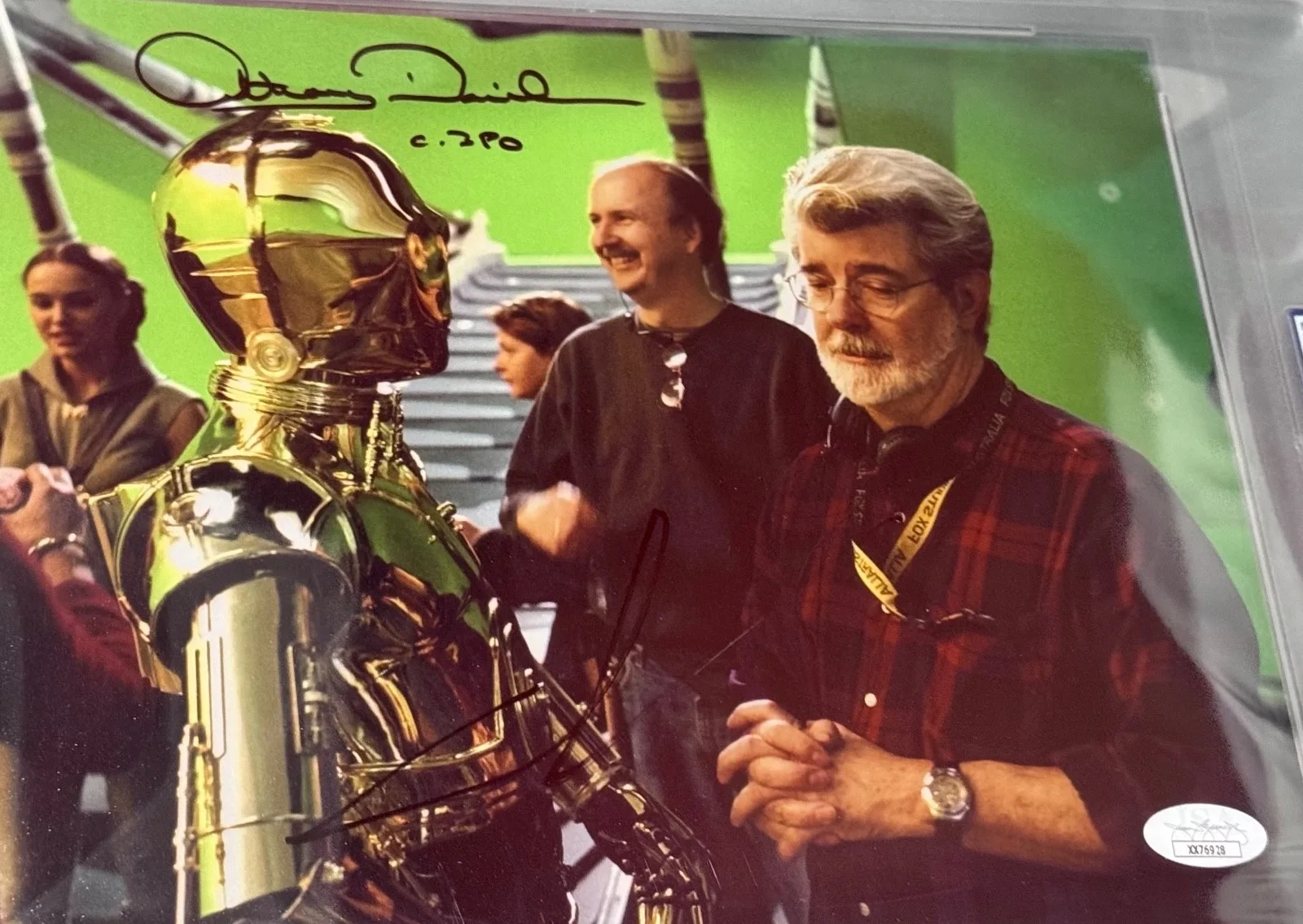 STAR WARS Signed George Lucas & Anthony Daniels C-3PO Photo Autographed 8x10 PSA, изображение 4