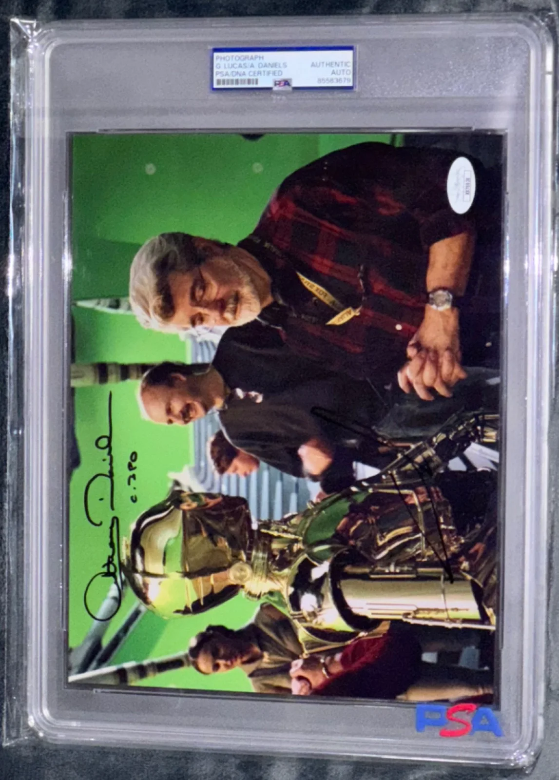 STAR WARS Signed George Lucas & Anthony Daniels C-3PO Photo Autographed 8x10 PSA, изображение 5