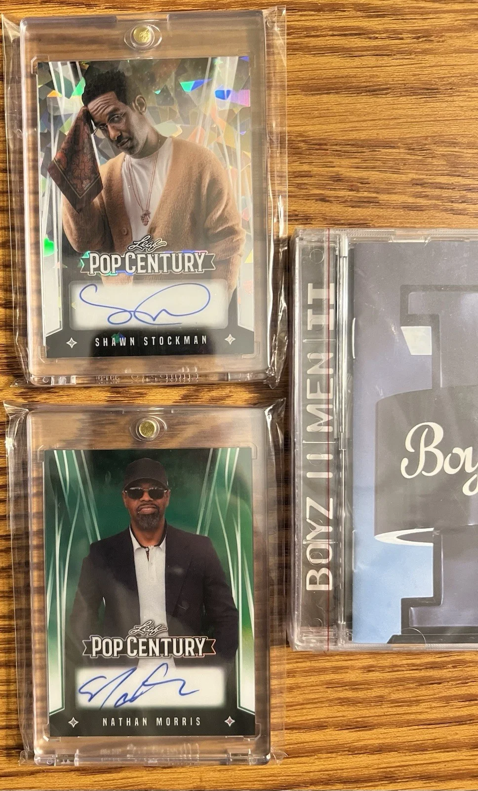 BOYS II MEN SIGNED 2025 POP CENTURY (3) CARDS AND NEW MUSIC CD SEALED, изображение 2
