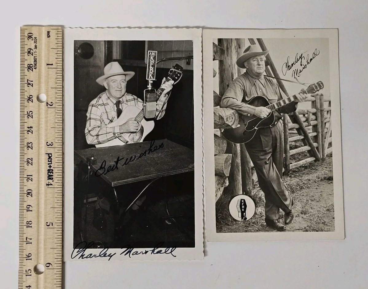 Charlie Marshall — RARE "Death Valley Days" KFBK HOF member Charlie Marshall Autographed Pictures, image 4