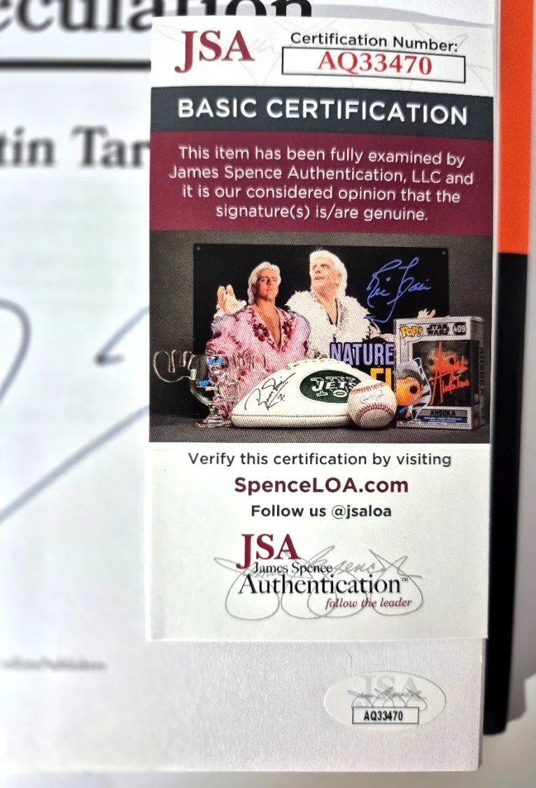 Quentin Tarantino — QUENTIN TARANTINO SIGNED AUTOGRAPH CINEMA SPECULATION BOOK FIRST EDITION JSA COA, image 5