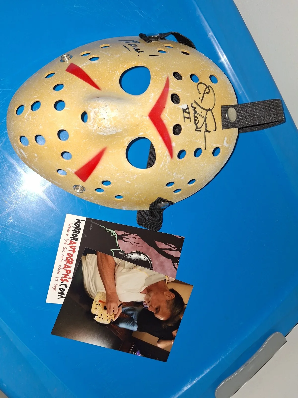 Cj Graham Autographed Jason Mask Hand Signed Authentication with COA, image 2