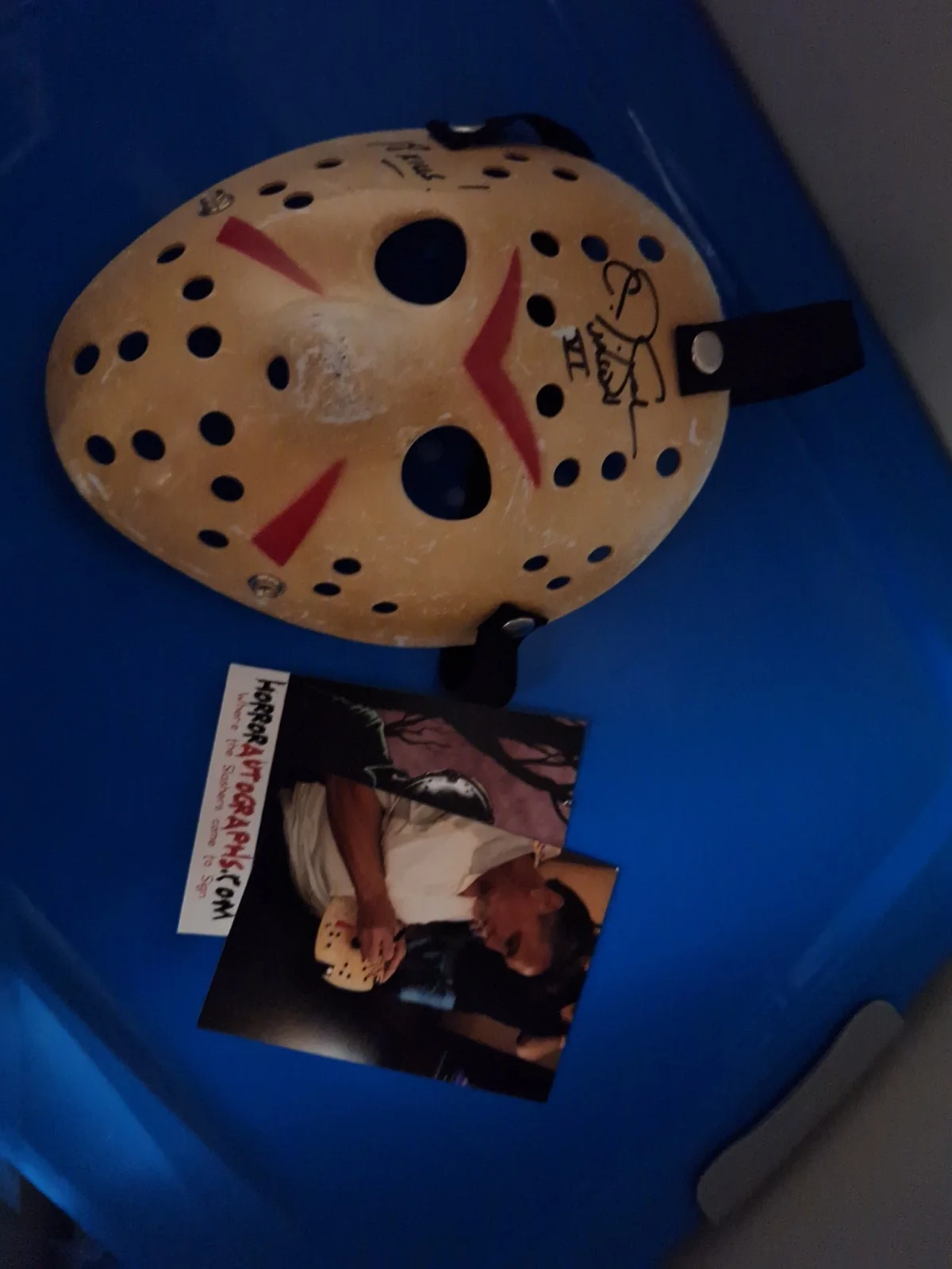 Cj Graham Autographed Jason Mask Hand Signed Authentication with COA, image 3