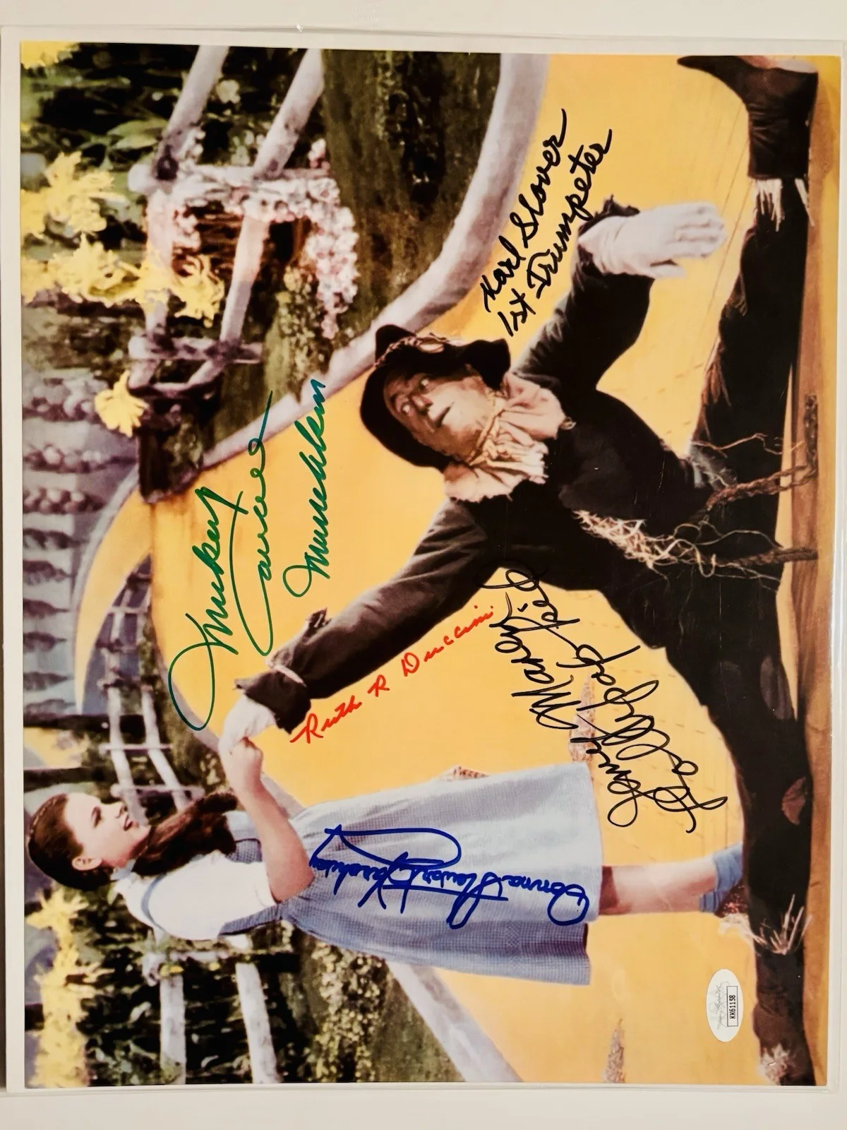 The Wizard Of Oz Cast Signed 5 Munchkins JSA, image 2