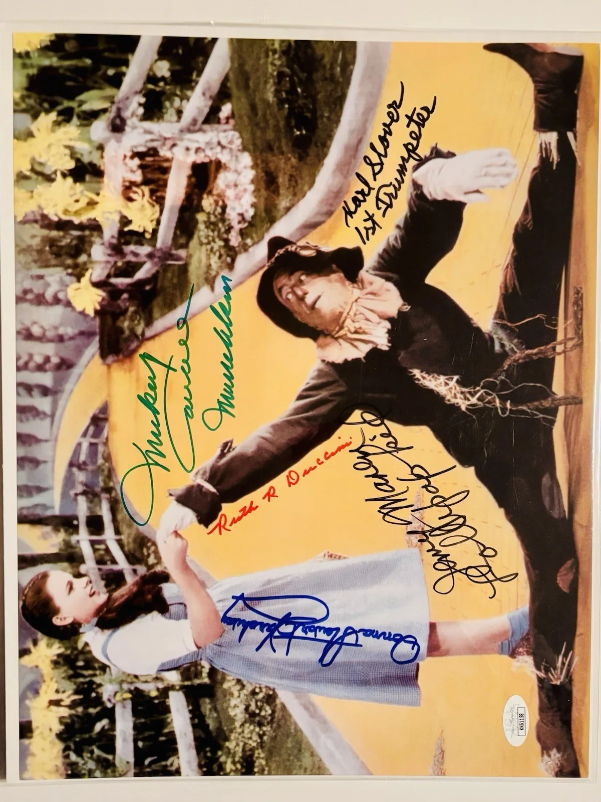 The Wizard Of Oz Cast Signed 5 Munchkins JSA, image 3
