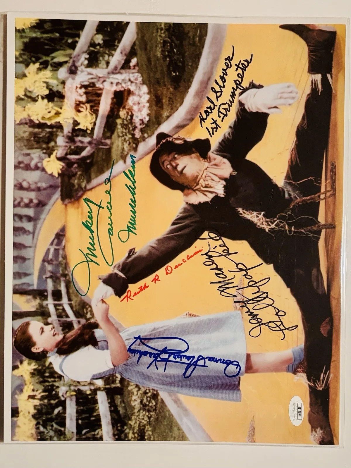 The Wizard Of Oz Cast Signed 5 Munchkins JSA, image 4