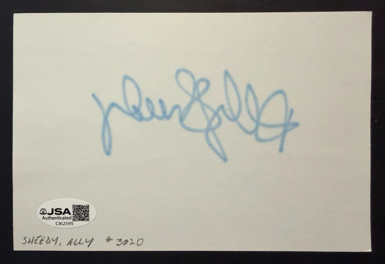 Ally Sheedy — Ally Sheedy Breakfast Club Actress Signed Autographed Sheet JSA COA Bad Boys, изображение 2