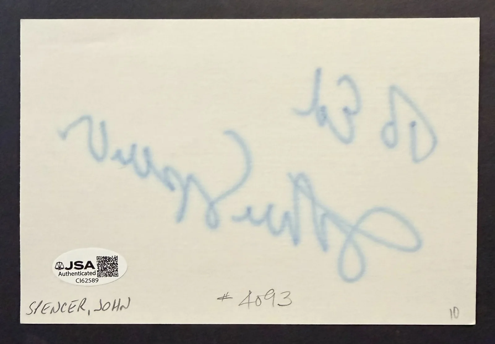 John Spencer — John Spencer Signed Autographed Sheet JSA COA West Wing Actor Deceased 2005, image 2