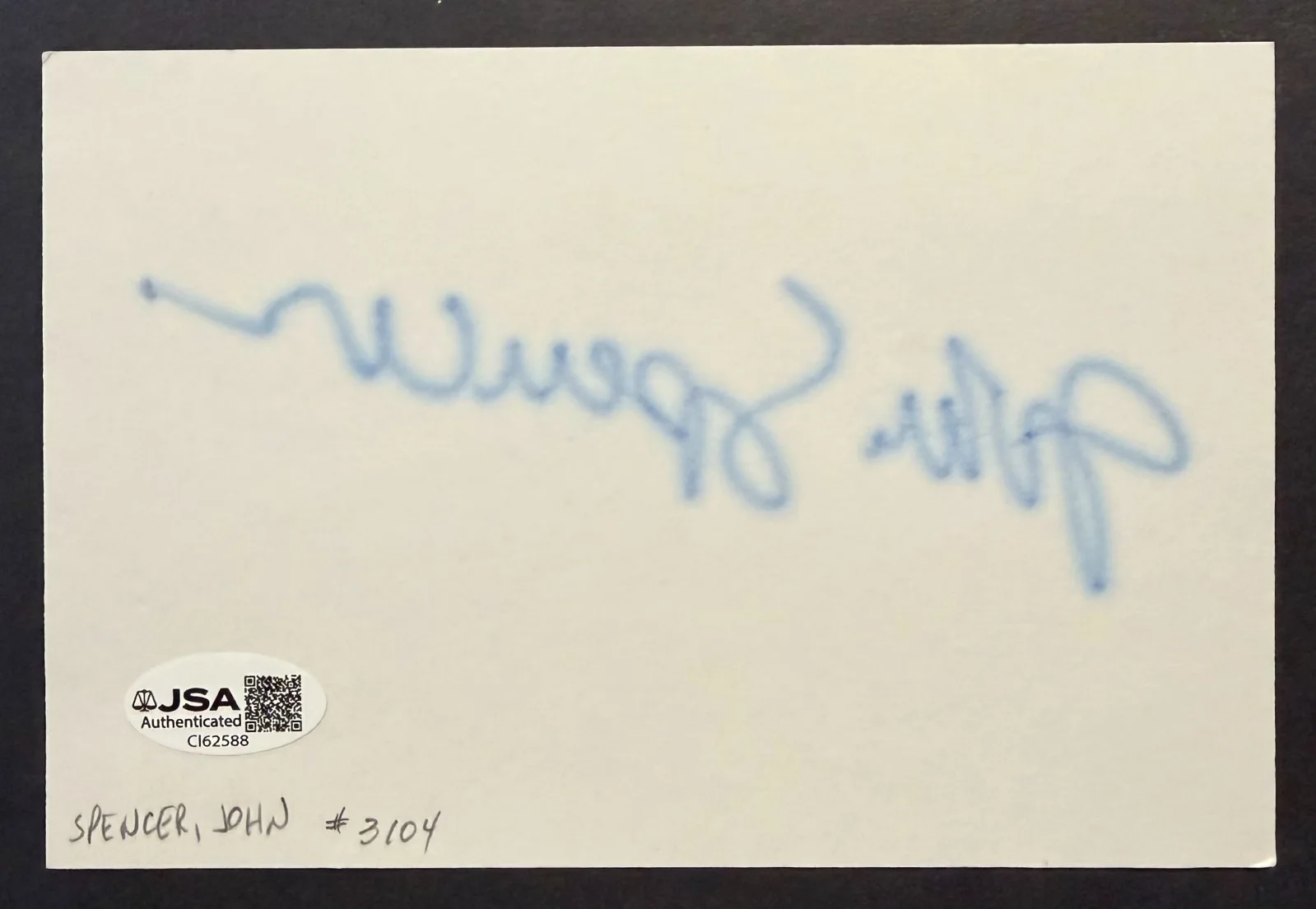 John Spencer — John Spencer Signed Autographed Sheet JSA COA West Wing Actor Deceased 2005, image 2