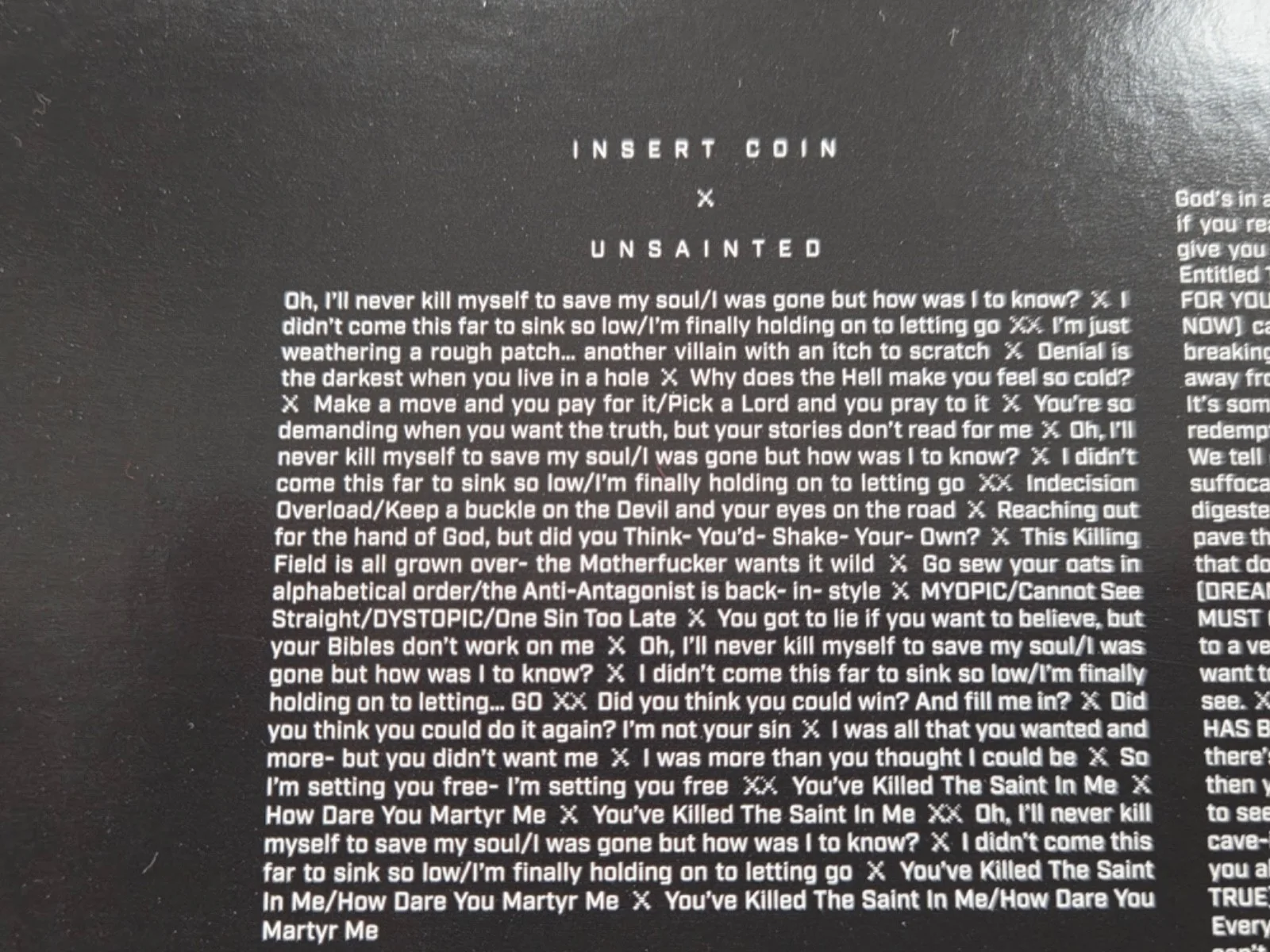 Corey Taylor — COREY TAYLOR Slipknot Lyric Inscription and Autographed We Are Not Your Kind LP, изображение 5