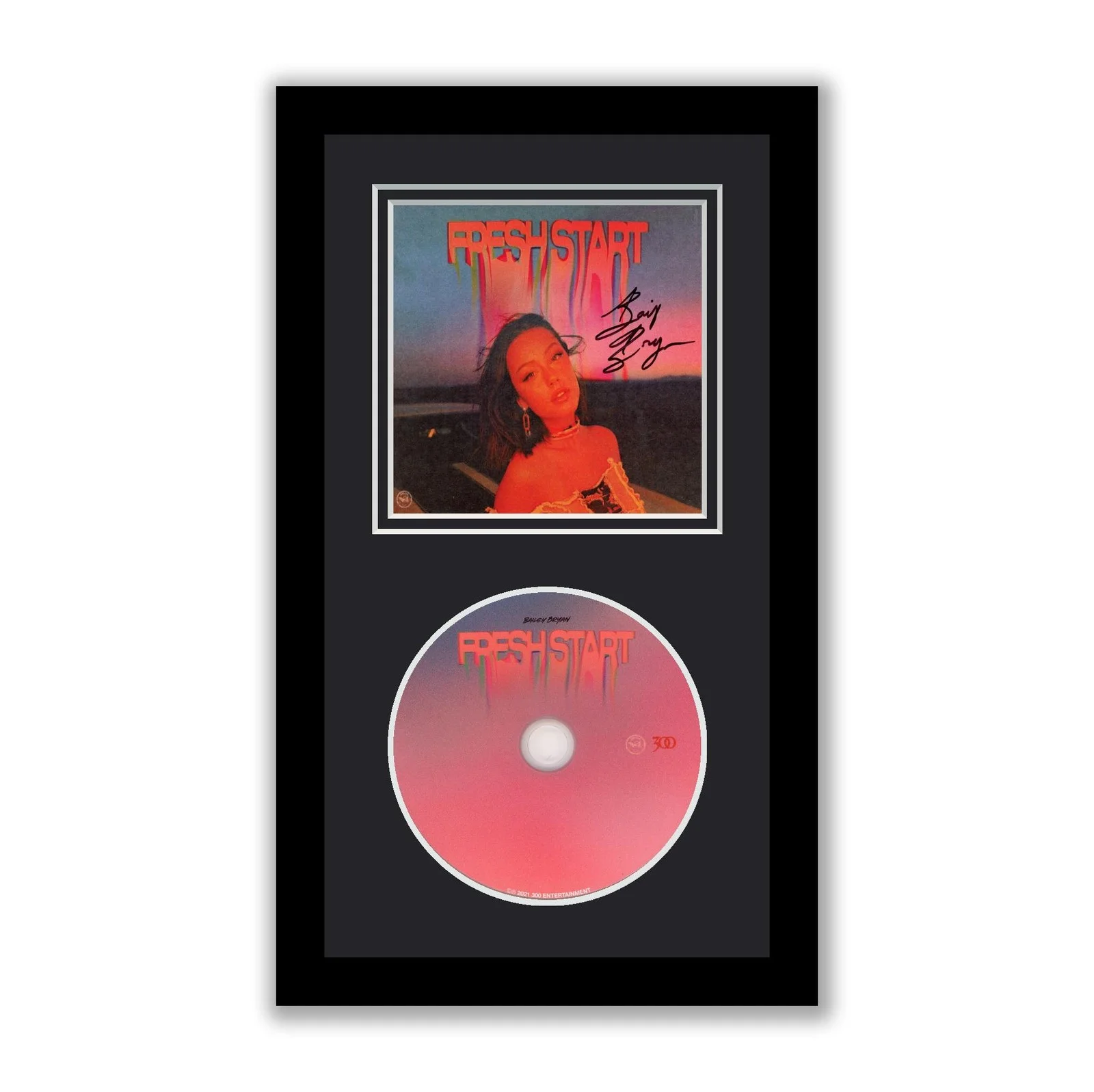 Bailey Bryan — Bailey Bryan Autographed Signed Framed CD Fresh Start ACOA