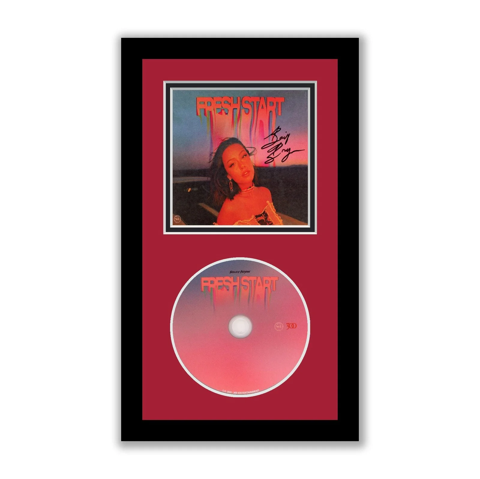 Bailey Bryan — Bailey Bryan Autographed Signed Framed CD Fresh Start ACOA
