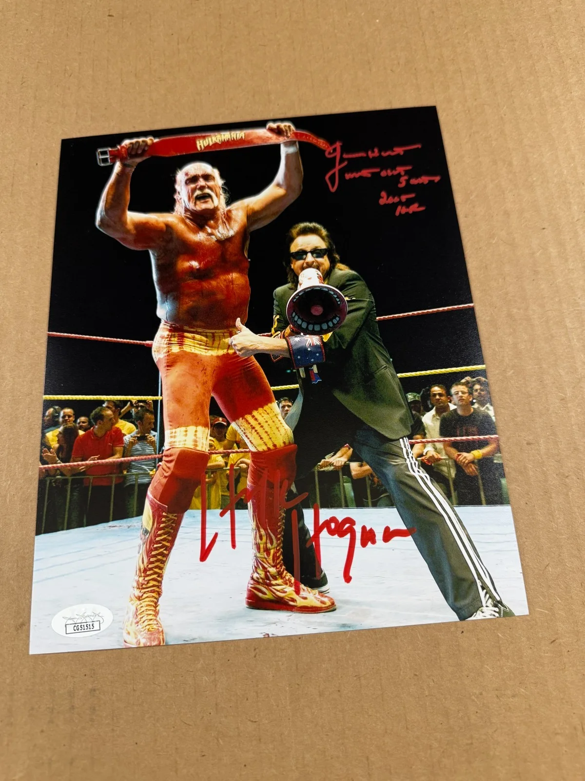 Hulk Hogan — Hulk Hogan & Jimmy Hart Autographed Signed 8x10 Photograph JSA CG51515