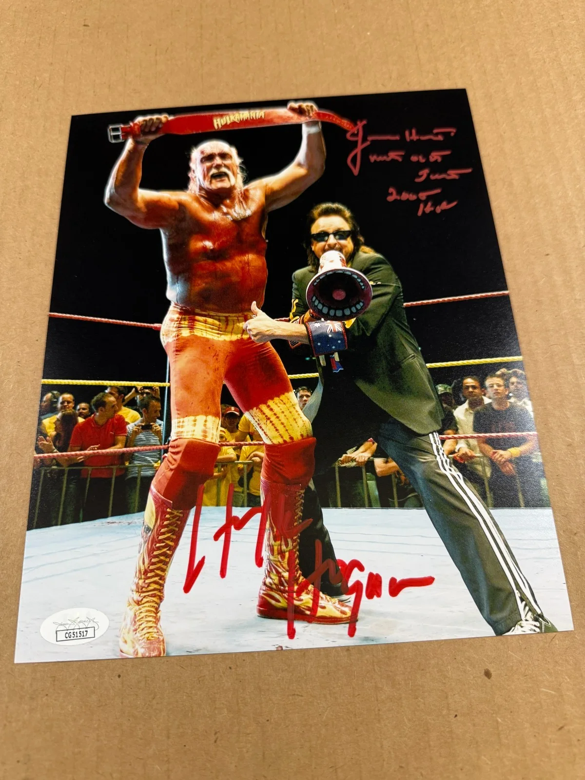 Hulk Hogan — Hulk Hogan & Jimmy Hart Autographed Signed 8x10 Photograph JSA CG51517