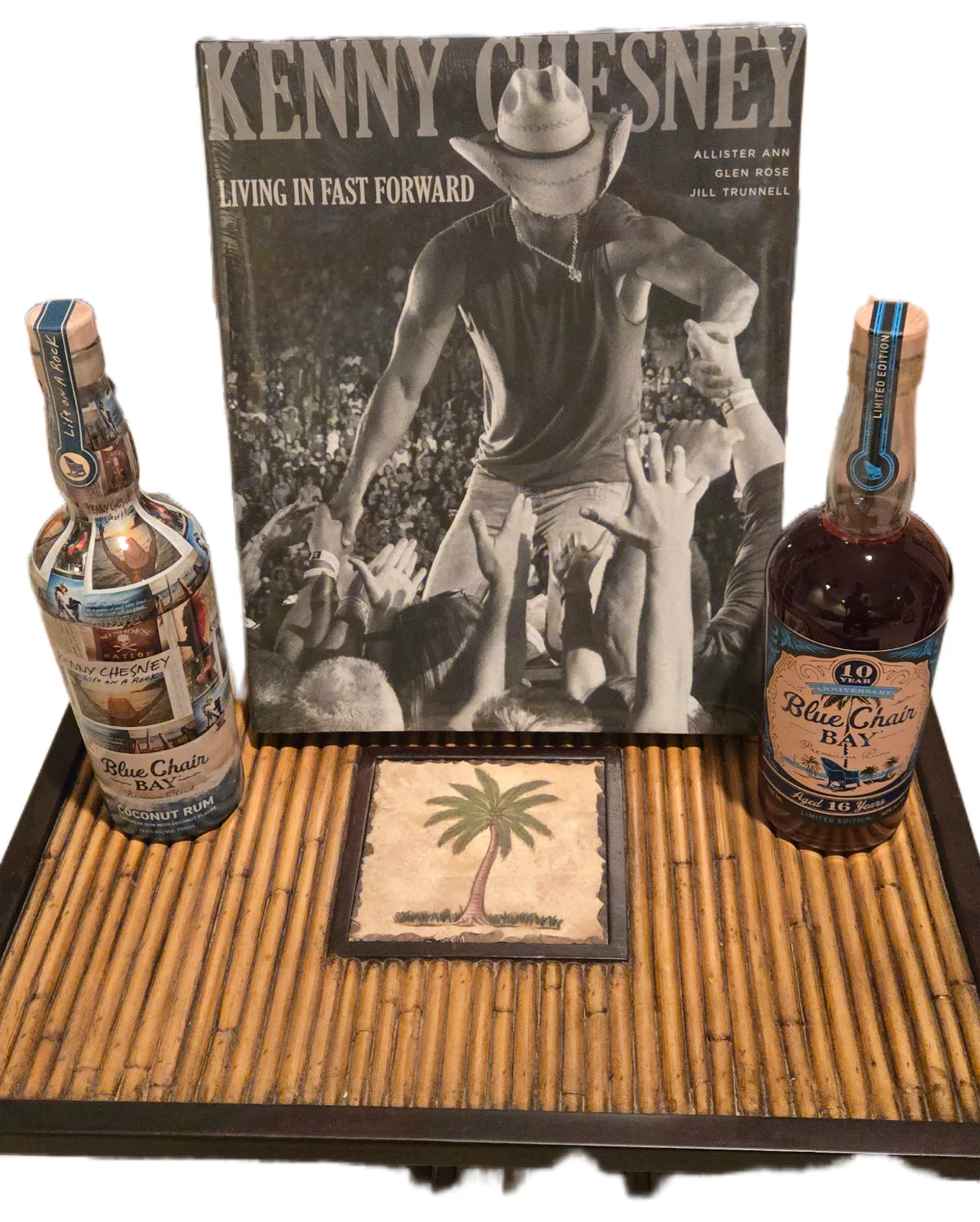 Kenny Chesney Signed Sealed Living in Fast Forward Book + 2 Ltd Blue Chair Bay, image 2