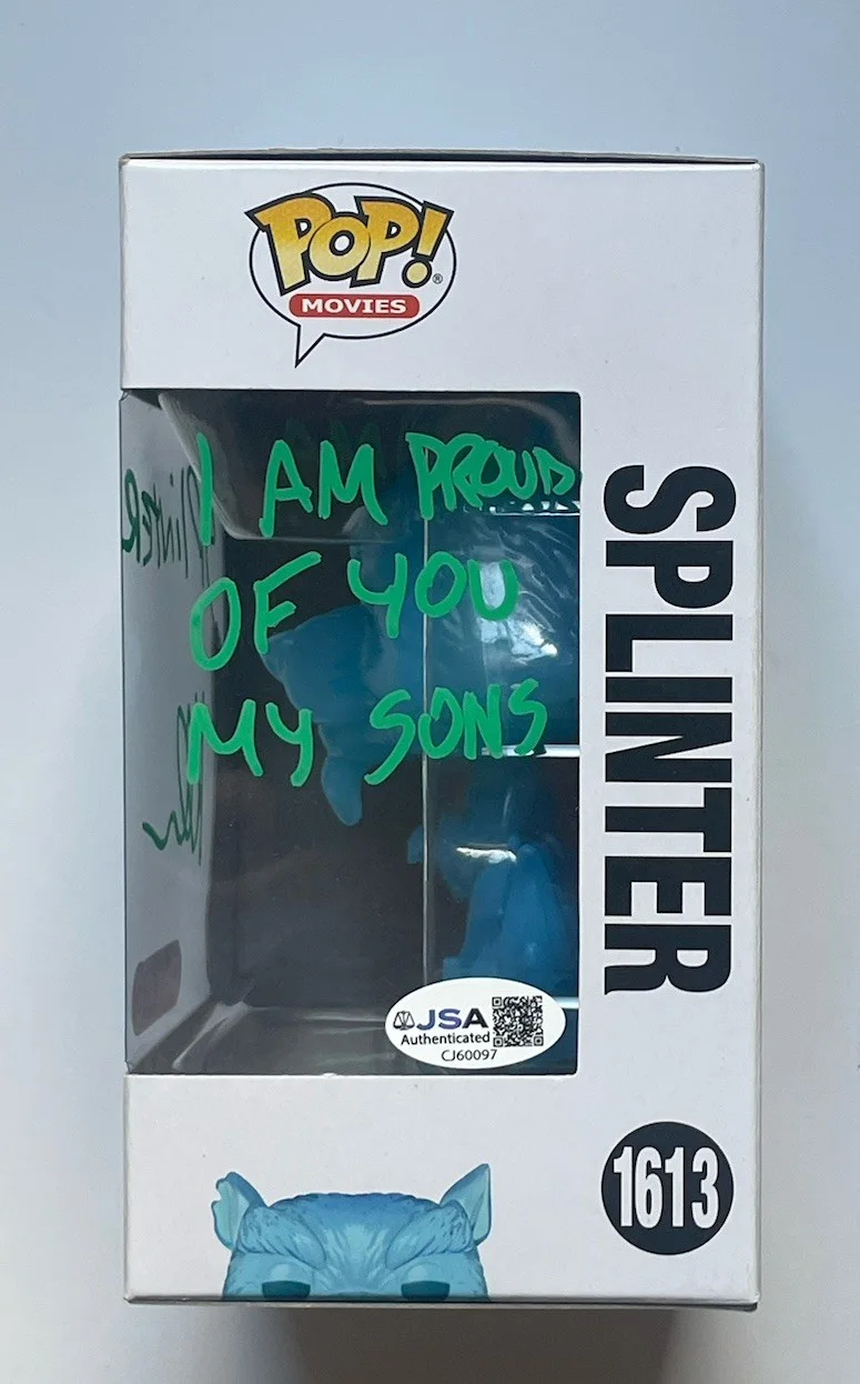 Kevin Clash — Kevin Clash Hand Signed Funko + Inscription On Side JSA Authentic Splinter TMNT, image 2