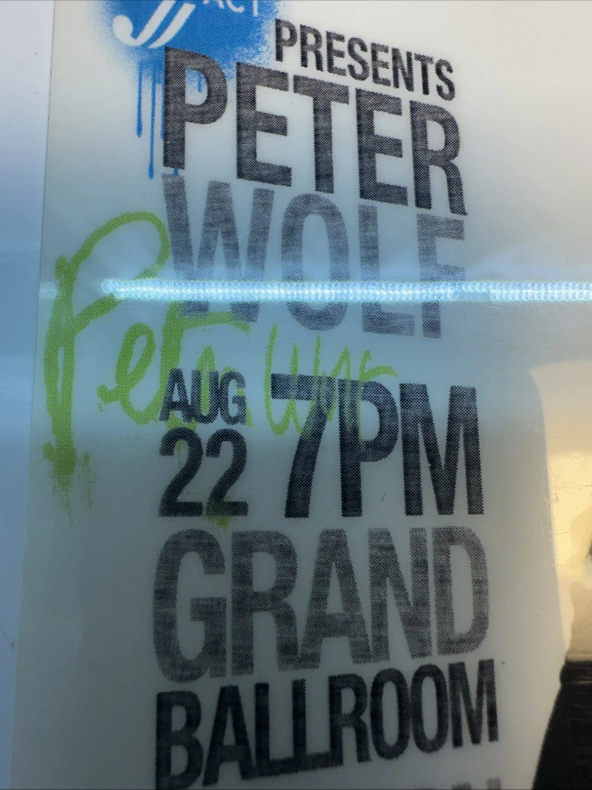 Peter Wolf Signed Toys R Us First Act Toys R Us National Meeting Concert 2008, изображение 2