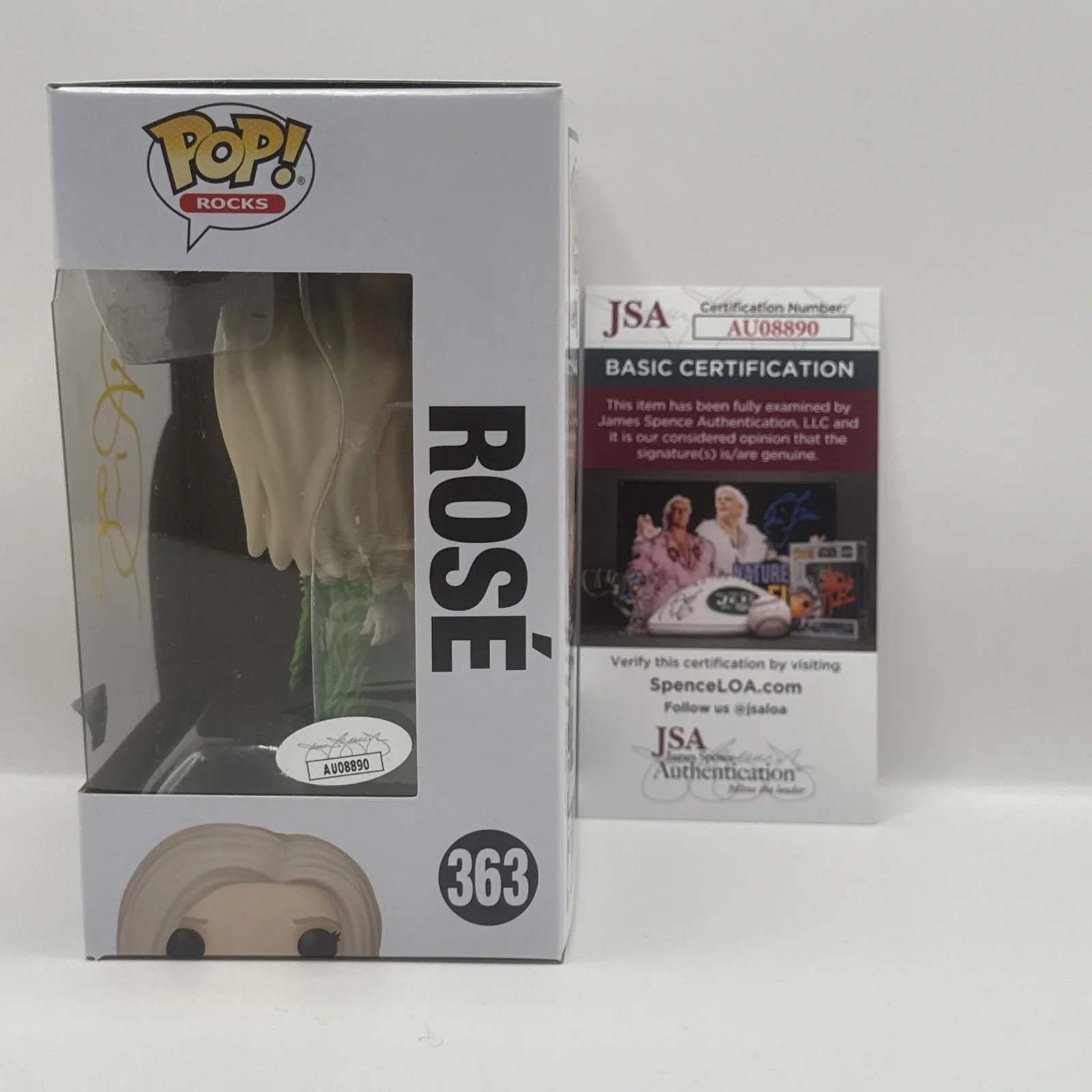 Rose Blackpink Signed Shutdown Funko Pop RARE KPOP ROSÉ ROSIE JSA COA, изображение 2