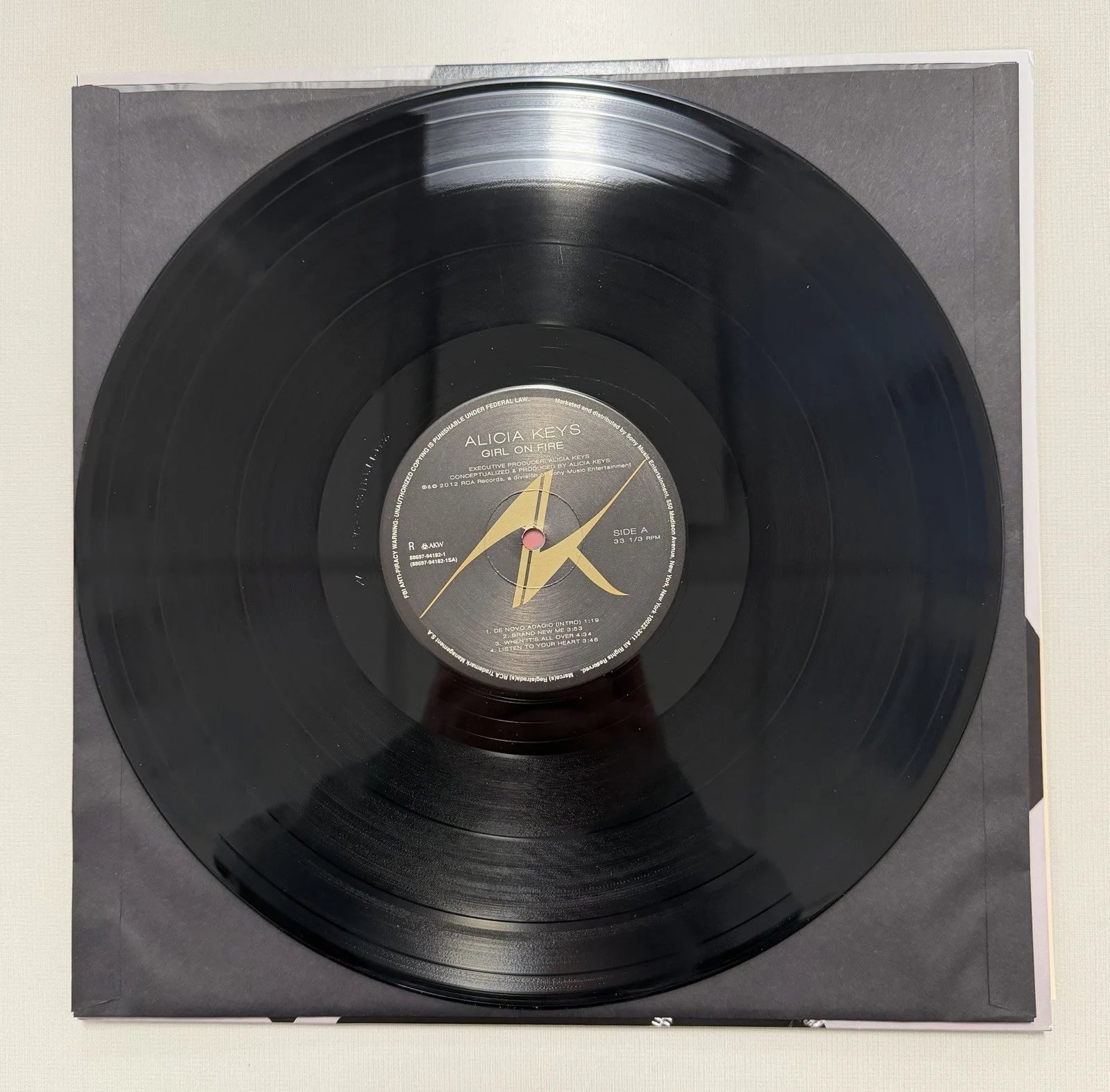Alicia Keys Girl On Fire Signed Album Vinyl, изображение 5